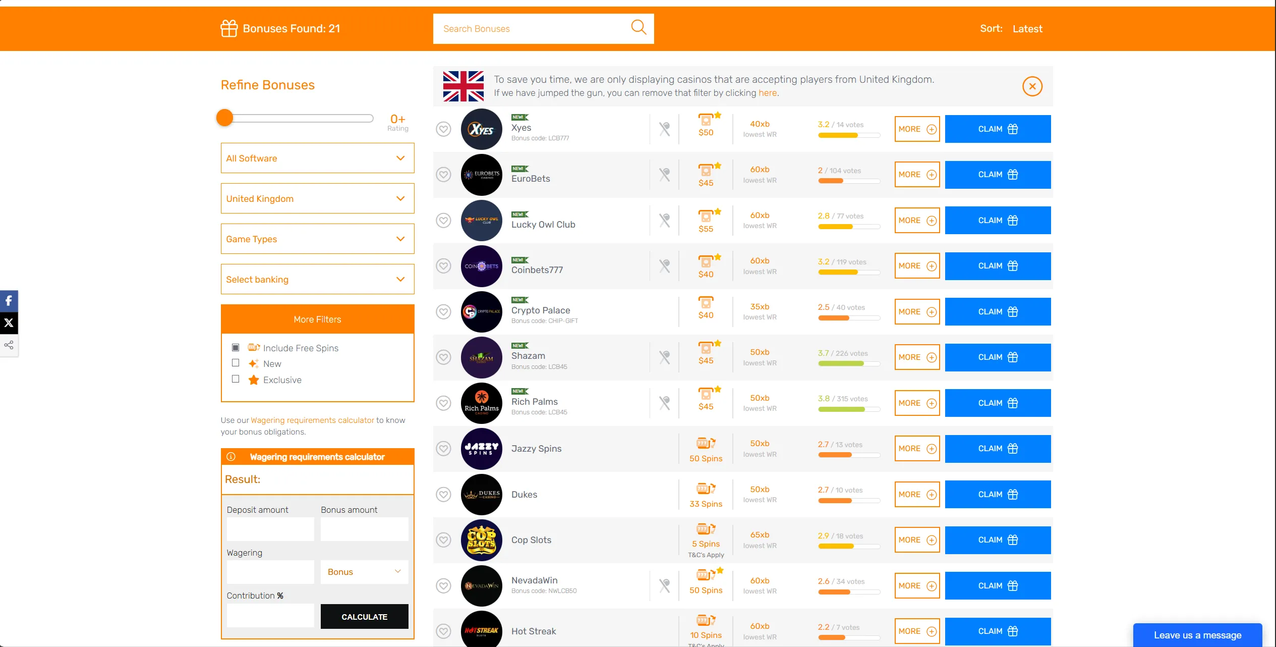 Screenshot of LCB.org - Online Casino Reviews